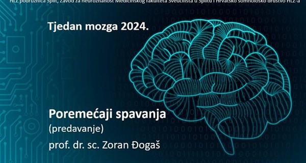 Predavanje „Poremećaji spavanja“ prof. dr. sc. Zorana Đogaša