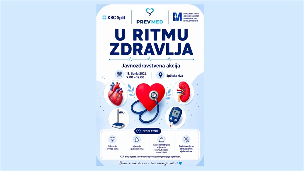 „U ritmu zdravlja” – javnozdravstvena akcija na Splitskoj rivi, 13. lipnja