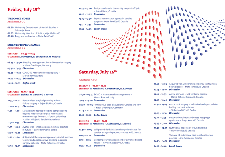 "Personalized Care in Cardiac Surgery" održava se 15. i 16. 7. u Splitu