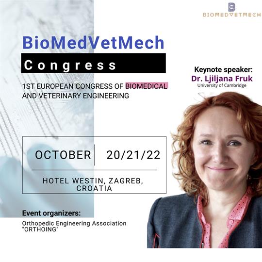 Prvi Europski kongres biomedicinskog i veterinarskog inženjerstva, 20.-22. 10. 2022. u Zagrebu