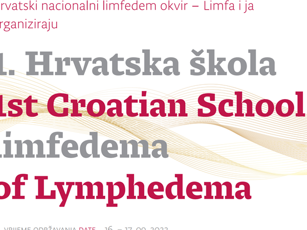 1. Hrvatska škola limfedema, 16.-17. 9. 2022. u Splitu