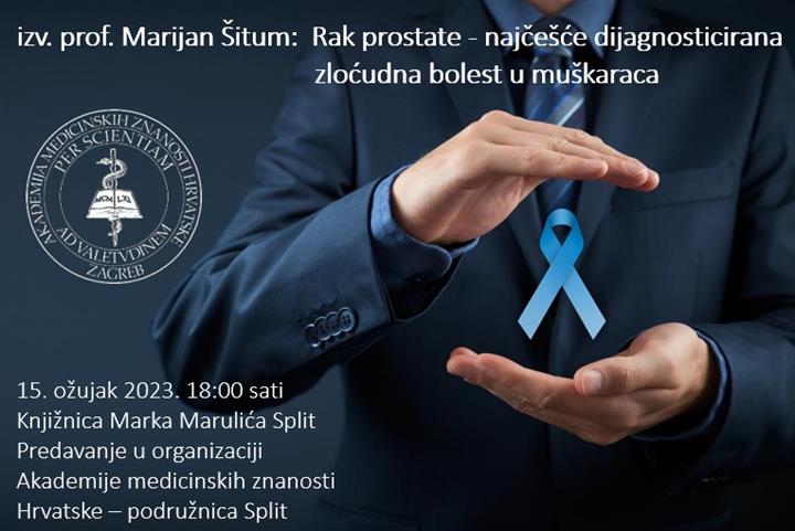 Rak prostate: predavanje izv. prof. dr. sc. Marijana Šituma 15. 3. u GKMM