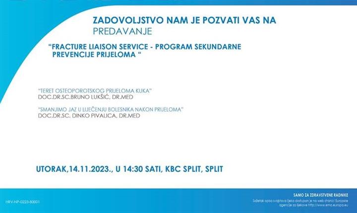 Predavanja „Fracture liaison service – Program sekundarne prevencije prijeloma“