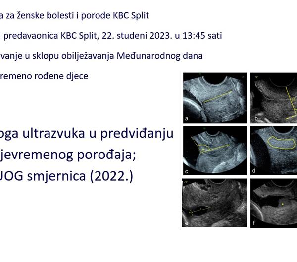 Stručni sastanak na temu „Uloga ultrazvuka u predviđanju prijevremenog porođaja; ISUOG smjernica (2022.)“.