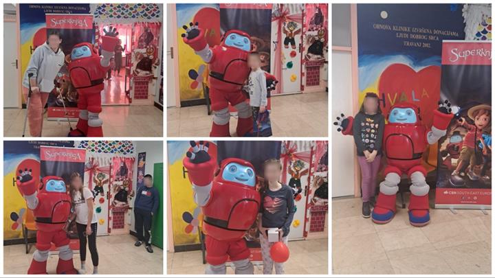 Likovi iz popularnog crtića Superknjiga razveselili malene pacijente KBC Split