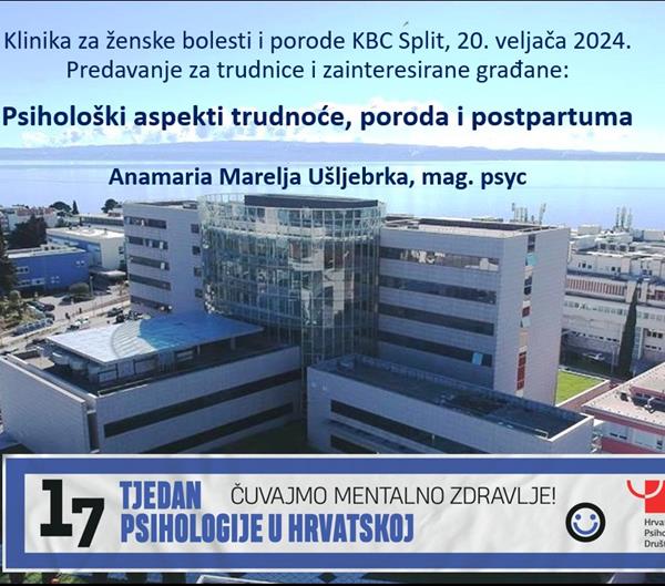 Predavanje "Psihološki aspekti trudnoće, poroda i postpartuma"