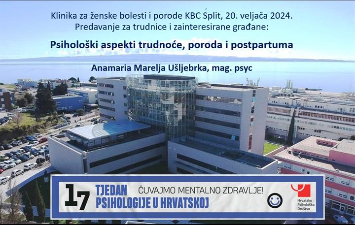 Predavanje "Psihološki aspekti trudnoće, poroda i postpartuma"