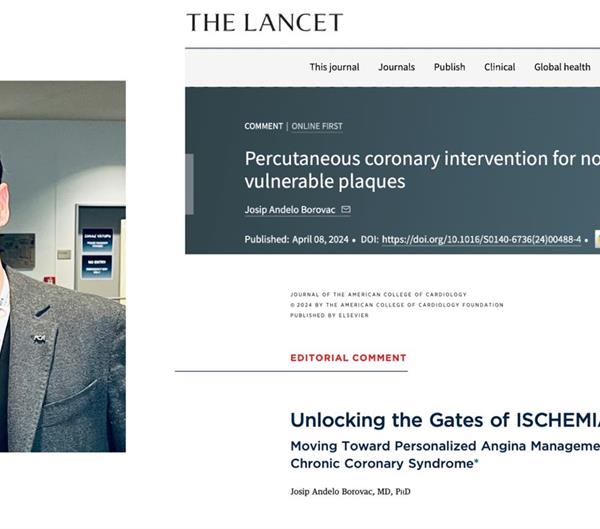 Dr. sc. Josip Anđelo Borovac izabran za međunarodnog recenzenta dvije važne kliničke studije iz područja intervencijske kardiologije