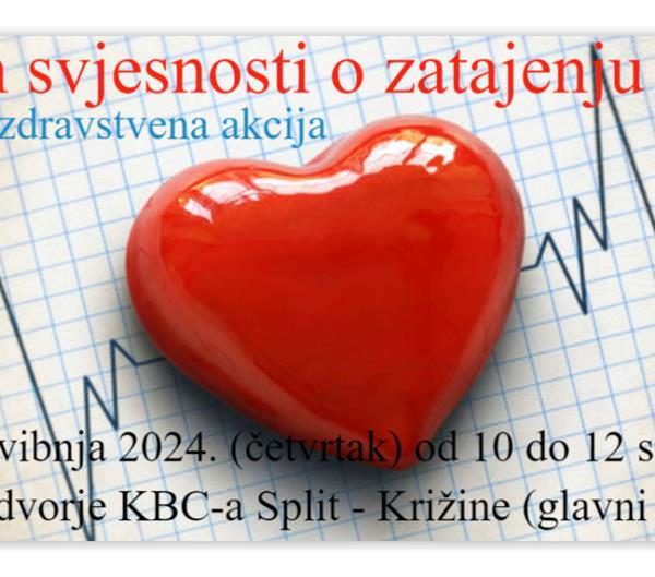 Dan svjesnosti o zatajenju srca - 2. svibnja: Javnozdravstvena akcija na Križinama