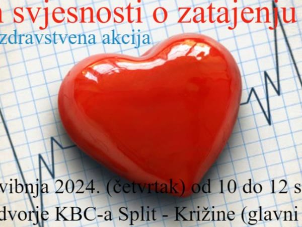 Dan svjesnosti o zatajenju srca - 2. svibnja: Javnozdravstvena akcija na Križinama