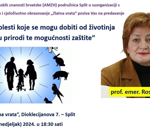 Predavanje „Zarazne bolesti koje se mogu dobiti od životinja boravkom u prirodi te mogućnosti zaštite“