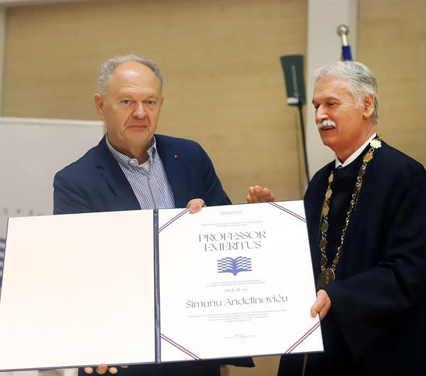 Prof.dr.sc. Šimunu Anđelinoviću dodijeljeno počasno zvanje professor emeritus