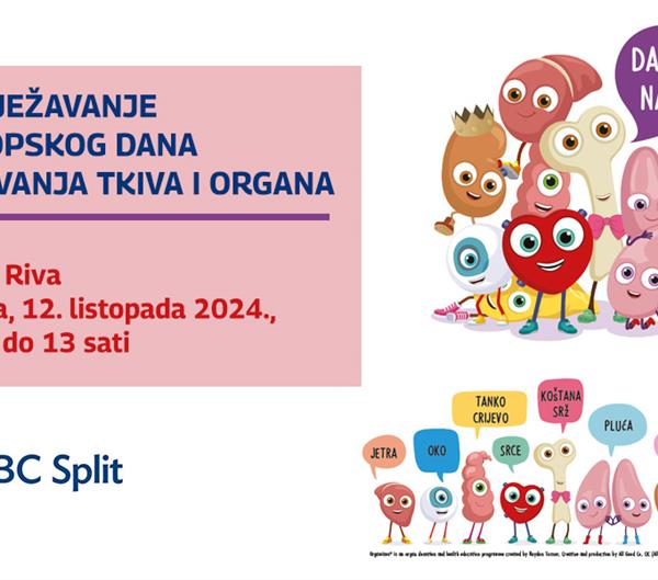 Obilježavanje Europskog dana darivanja tkiva i organa - Split-Riva, 12. listopada 2024.