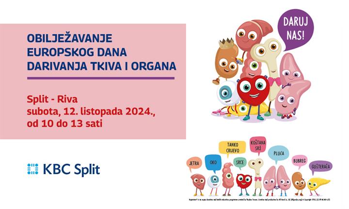 Obilježavanje Europskog dana darivanja tkiva i organa - Split-Riva, 12. listopada 2024.