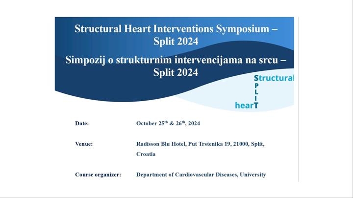 Simpozij o strukturnim intervencijama na srcu - Split, 25. i 26. listopada 2024.