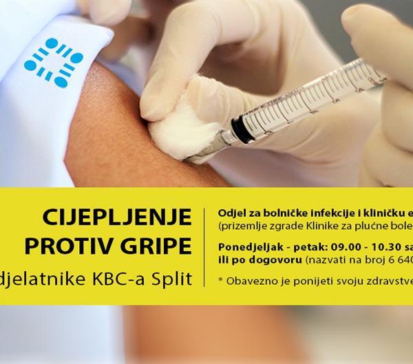 Cijepljenje protiv gripe za sve djelatnike KBC-a Split