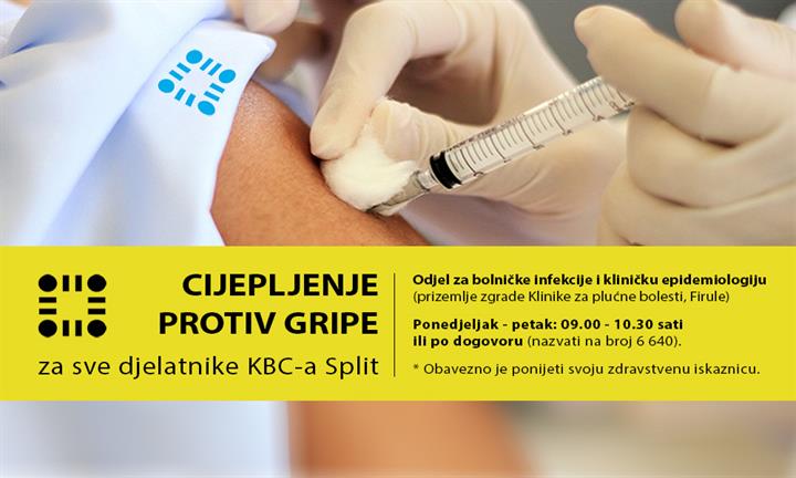 Cijepljenje protiv gripe za sve djelatnike KBC-a Split