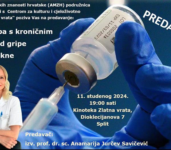 Predavanje „Zaštita osoba s kroničnim bolestima od gripe i pneumokokne bolesti“