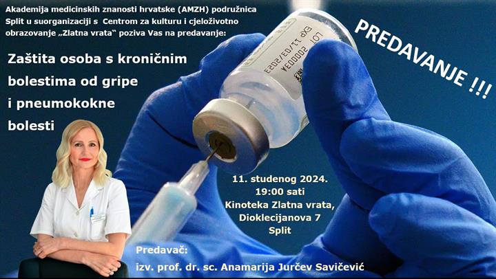 Predavanje „Zaštita osoba s kroničnim bolestima od gripe i pneumokokne bolesti“