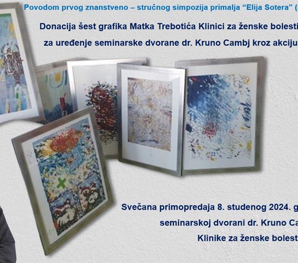 Donacija šest grafika Rotary Cluba Split i Matka Trebotića Klinici za ženske bolesti i porode