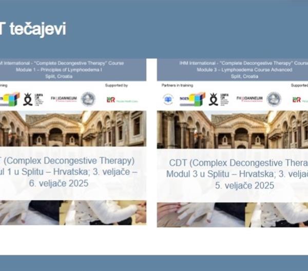 Tečaj II. kategorije s međunarodnim sudjelovanjem “Kompleksna dekongestivna terapija limfedema-osnovni modul 1”