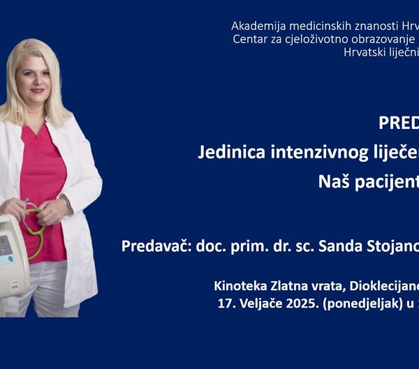 Predavanje "Jedinica intenzivnog liječenja (JIL): Naš pacijent je život"