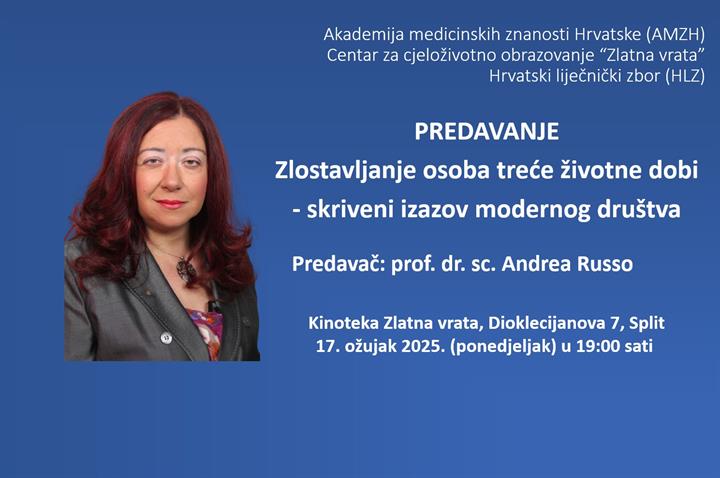 Predavanje: Zlostavljanje osoba treće životne dobi – skriveni izazov modernog društva