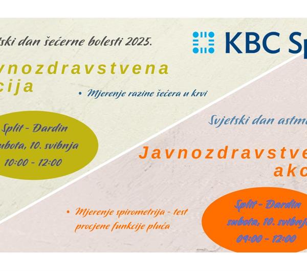 Javnozdravstvene akcije - Split, 10. svibnja: Mjerenje šećera i spirometrija