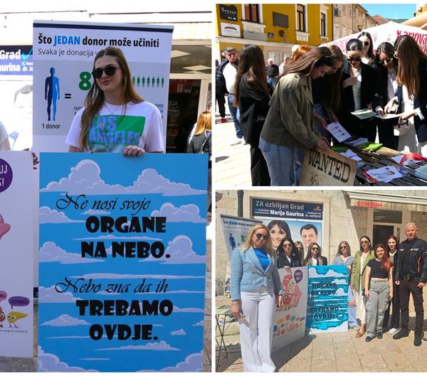 Sinj: Javnozdravstvena akcija povodom Nacionalnog dana darivanja i presađivanja organa i tkiva