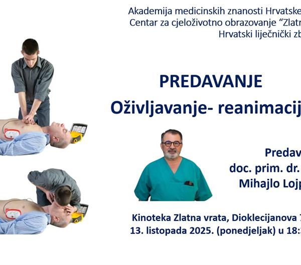 Predavanje „Oživljavanje – reanimacija“ - Split, 13. listopada 2025.