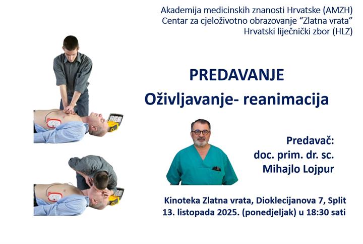 Predavanje „Oživljavanje – reanimacija“ - Split, 13. listopada 2025.