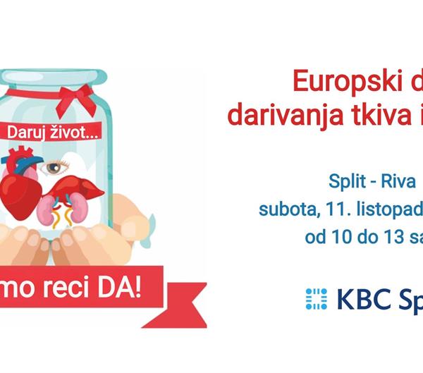 Obilježavanje Europskog dana darivanja tkiva i organa - Split-Riva, 11. listopada 2025.