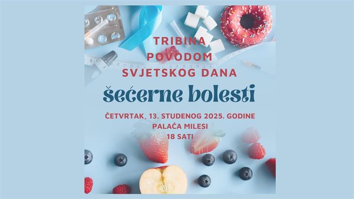 Tribina povodom Svjetskog dana šećerne bolesti - Split, 13. studenog u 18 sati
