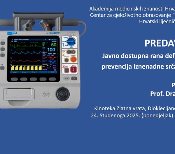 Predavanje „Javno dostupna rana defibrilacija, prevencija iznenadne srčane smrti“