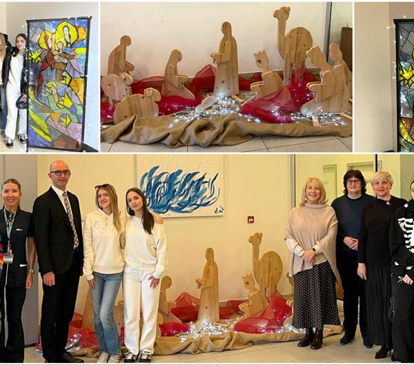 Učenici Škole za dizajn, grafiku i održivu gradnju Split izradili jaslice te ih postavili u KBC Split kako bi pacijentima uljepšali blagdane