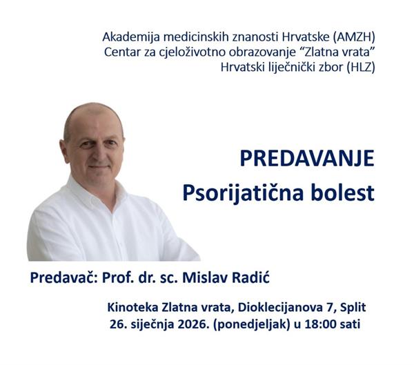 Predavanje „Psorijatična bolest“ - Split, 26. siječnja