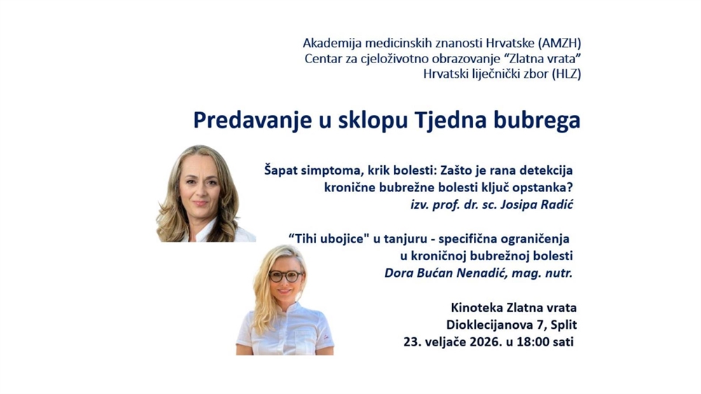 Predavanja u okviru obilježavanja Svjetskog tjedna bubrega