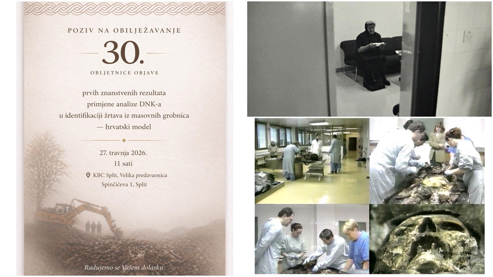 Obilježavanje 30. obljetnice primjene DNA tehnologije u identifikaciji žrtava Domovinskog...