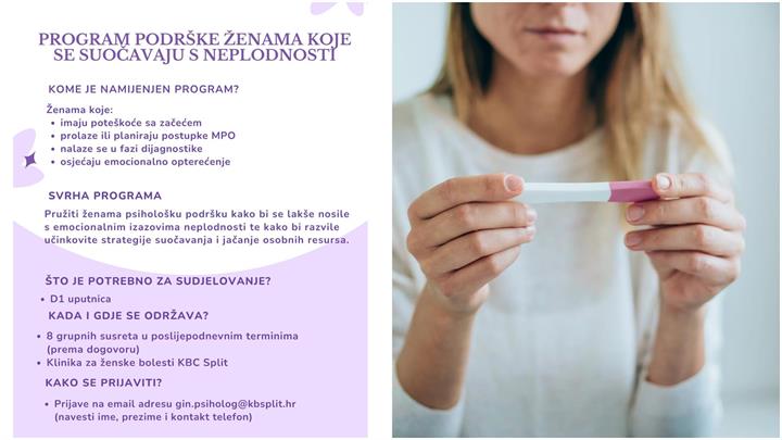 KBC Split pokreće program psihološke podrške ženama koje se suočavaju s neplodnosti